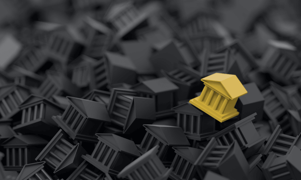 varios bancos empresa superpuestos