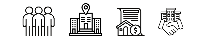 tipos de línea de crédito  y sus diversos iconos