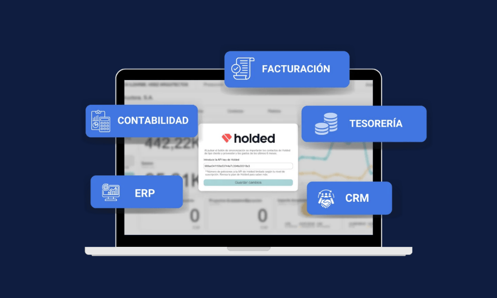 Funciones del software Holded para facturación contabilidad CRM y ERP